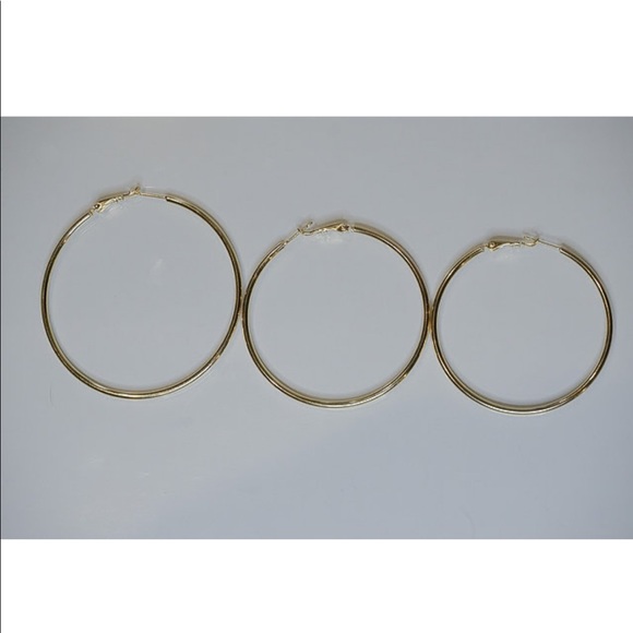 Bad B*tch Gold Hoops 50mm - Picture 2 of 3